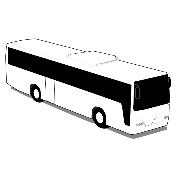 Simple white bus